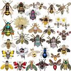 Fashion Crystal Bee Insects Animals Enamel Brooch Pin Women Party Jewelry Gift