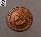 1907 Indian Head Penny Cent ~ Borderline Uncirculated (red) *AU++* ~ 1 Coin