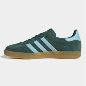 Adidas Gazelle Indoor Gum Sole Suede Shoes 'Collegiate Green & Hazy Sky'- IG9979