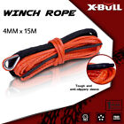 X-BULL Winch Synthetic Rope Line 8000LBS 1/6''x50' Recovery Cable Orange Secure