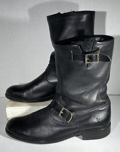 FRYE Engineer Boots Men’s Size 11 D Leather Black 87825 ~ 16784 ~ 4001 ~ 1 ~ 09