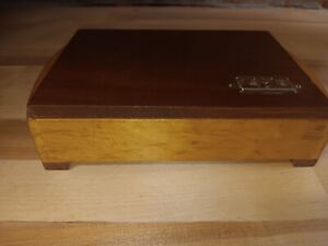 New ListingVintage EJ Stattery Co. Boston Two Tone Wood Playing Card Box
