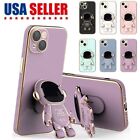 Astronaut Stand Phone Case Plating Silicone Cover For iPhone 13 12 Pro MAX 11 XS
