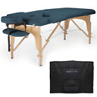 OPEN BOX - Blue Portable Massage Table with Carrying Case
