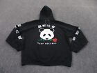 Riot Society Hoodie Sweatshirt Adult L Black Pullover Hooded Panda Rose Logo Men
