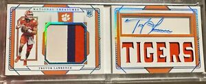 2021 National Treasures Trevor Lawrence Rookie Auto 3 Color Patch Booklet /25