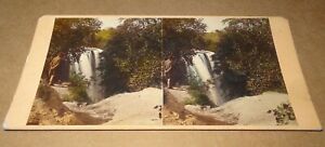 New Listing1860's Stereoview Minnie-Ha-Ha Waterfall Hand Tinted Minnesota Falls
