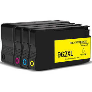 4-Pack High Yield 962XL Ink Cartridge Large Capacity Compatible HP Officejet Pro