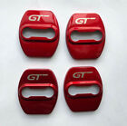 4Pcs Red Accessories Car Stainless Steel Door Lock Protector Cover For Kia GT (For: 2023 Kia Rio EX Sedan 4-Door 1.6L)