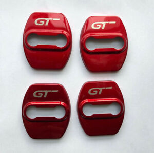 4Pcs Red Accessories Car Stainless Steel Door Lock Protector Cover For Kia GT (For: 2023 Kia Niro)