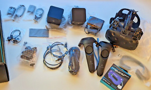 HTC Vive VR Virtual Reality Headset System w/ Controllers, Base Stations +extras