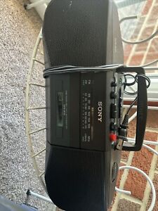 Sony CFS-B15 AM / FM Radio Cassette Recorder Player Portable Boom Box Black