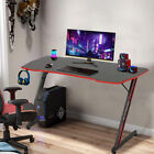 Ergonomic Gaming Desk Computer Table PC Office Home Z Shaped Table With Hook