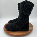 UGG Classic Womens Size 9 US9/EUR40 Cardy 1876 Metallic Knit Sweater Boots