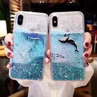 For Various Phone Hot Sale Cartoon Whale Shark Liquid Bling Quicksand Case Cover