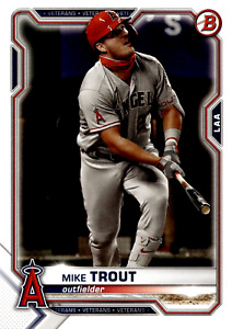 2021 Bowman Mike Trout #17 Los Angeles Angels- Free Shipping