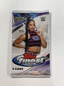 (1) 2021 Topps Finest WWE Wrestling Last Topps Year Finest Factory Sealed Pack
