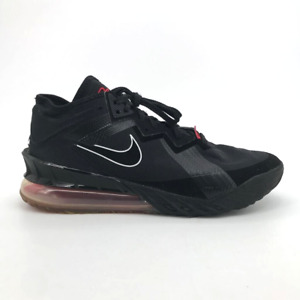 Nike Mens Lebron 18 Low Basketball Shoes Black Red CV7562 001 Knit Logo 12