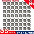 50PCS/SET Stainless Steel Wire Brush For Dremel Rotary Tool Die Grinder Wheel US