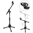 Microphone Stand 360° Rotating Mic Clip Boom Arm Foldable Tripod Holder Stage US