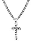 Montana Silversmiths Necklace Mens Braided Cross Pendant 21