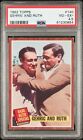 1962 Topps Baseball #140 Gehrig And Ruth PSA 4.5 NICELY CENTERED!