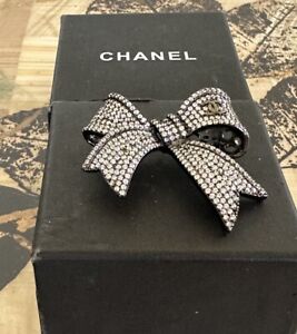 Chanel brooch Authentic Pin Out Of Stock Silver