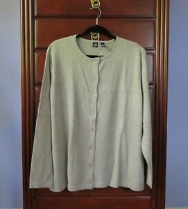 Vintage GAP gray cotton cardigan Extra Large XL NWT