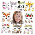 Animal Temporary Face Tattoo Sticker Set for Kids Adults, Water Animal Face