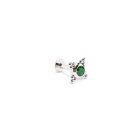 14K REAL Solid Gold Emerald Granule Bead Stud Helix Tragus Cartilage Earring 16G