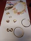 Jewelry Lot 925, Gold Plated CZ, Coral, Mop, Garnet