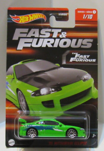 Hot Wheels 2023 Fast & Furious '95 Mitsubishi Eclipse #1/10 Green Series 1