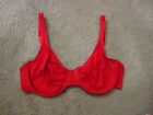 Victoria's Secret Cotton Red Unlined Full Coverage Bra Size 36C