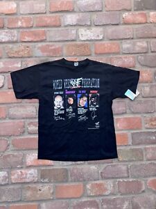 Vintage 90s WWF XL T-Shirt Stone Cold, Undertaker, The Rock, Mankind Quotes RARE