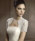 2024New LACE Wedding Jacket/Bolero Bridal Dress Accessory Stock White/Ivory