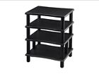 Monolith 4 Tier Audio Stand XL - Black, Each Shelf Supports Up to 75 lbs.