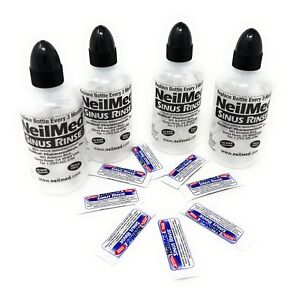NeilMed Sinus Rinse 4pcs Bottles 8 OZ+8 Packet Exp: 06/2027