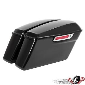 Black Hard Saddlebags For Harley Davidson Touring Road King Street Glide 14-24 (For: 2014 Street Glide)