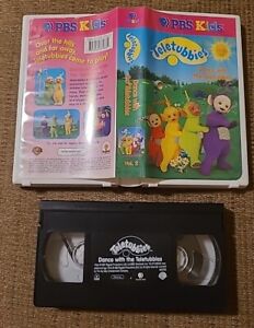 Teletubbies Dance With The Teletubbies (VHS, 1998) PBS Kids Collectible Vtg