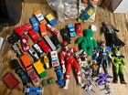 Box of toys lot Cars Hot Wheels Action Figures See Photos