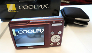 Nikon COOLPIX S210 8.0MP 3x Zoom Digital Camera - Plum Color -TESTED & WORKING