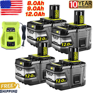4PACK 18V 12.0Ah For RYOBI P108 One + Plus High Capacity Battery Lithium-Ion New