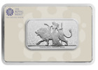 2024 Royal Mint Una & the Lion 1oz Silver Bullion Bar In Blister Pack In Hand.
