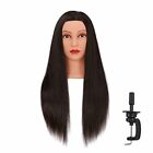 Cosmetology Mannequin Head 100% Human Hair Hairdresser Training Super Long Stand