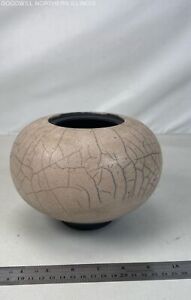 New ListingVintage Signed Studio Art Pottery Vase Crackle Design
