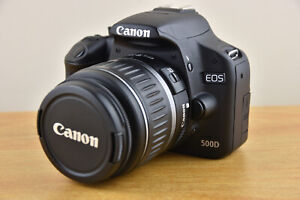CANON 500D CAMERA EOS DSLR KIT WITH ZOOM LENS BATTERY CHARGER 4GBSD SHUTTER 5304