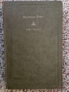 New ListingAntique Book Delphian Text 12 Delphian XII