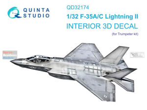 QTSQD32174 1:32 Quinta Studio Interior 3D Decal - F-35A F-35C Lightning II (TRP
