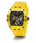 Guess Men's Phoenix 41.5mm Yellow Silicone Quartz Watch - GW0203G6 NEW
