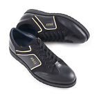 Zilli Black Calf and Nubuck Leather Sneakers with Gold Details 12 (Eu 45) Shoes